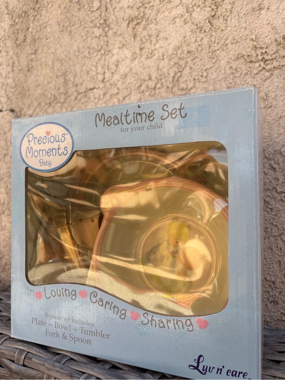 Precious Moments Pastel Blue Mealtime Set